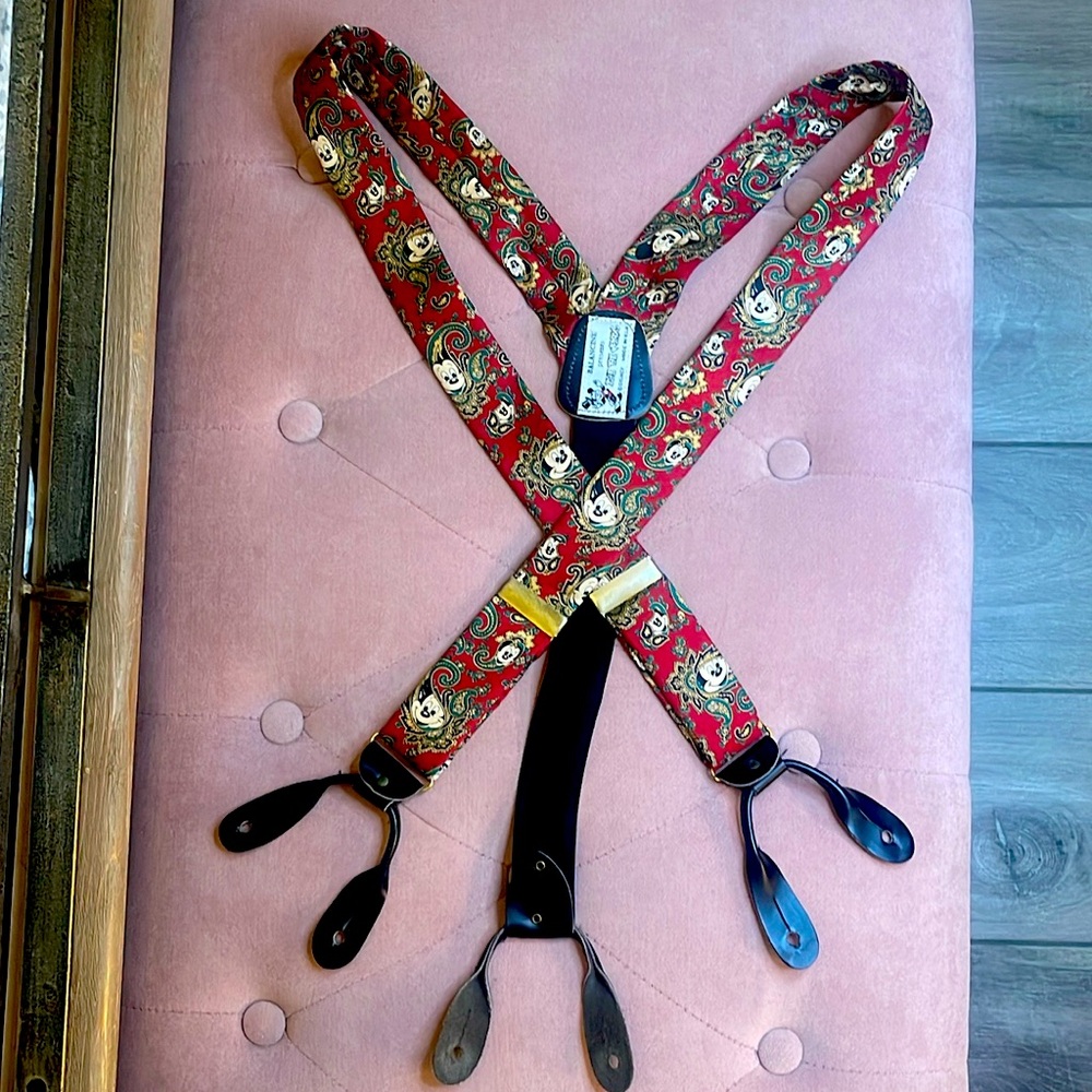 Vintage Disneyy Mickey Mouse Suspenders Balancecine presents The Tie works